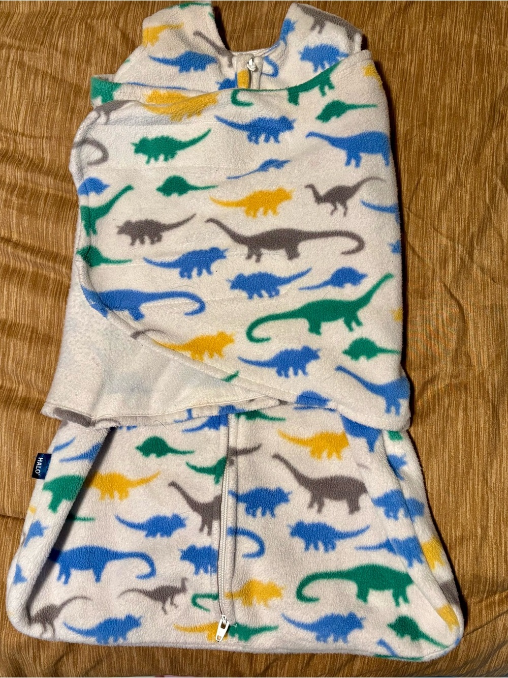 Halo SleepSack Fleece Dinosaur Swaddle NB /0-3mo